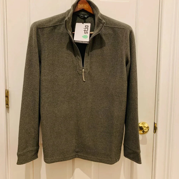 Stio Men's Dusk Heather Turpin Fleece Half-Zip Size Medium - Picture 1 of 16